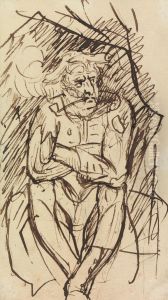 Study of a Seated Man, Smoking a Pipe by Benjamin Haydon