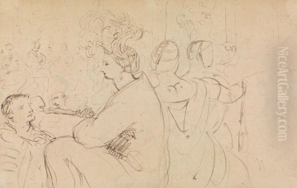 Study of Seated Figures - view 1