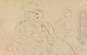 Study of Women Talking by Benjamin Haydon