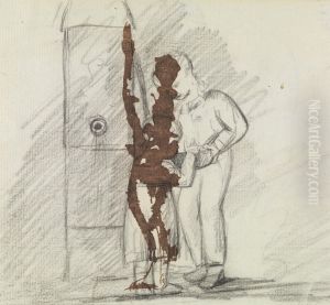 Study of Two Figures standing Together by Benjamin Haydon