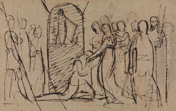 Study of Mary, Queen of Scots, Going to Execution - view 1