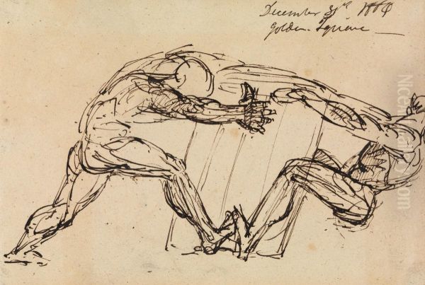 Study of Two Male Nudes - view 1