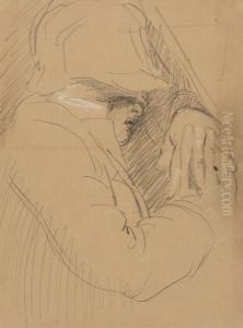Study of a Sleeping Man, with a Hat and Clasped Hands