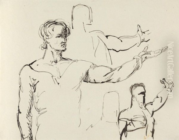 Study of a Man with Outstretched Arm - view 1