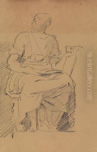 Study of a Seated Figure by Benjamin Haydon