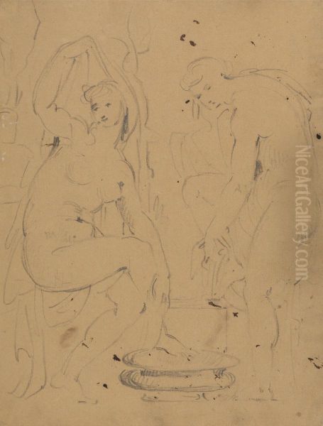 Study of Women Bathing - view 1