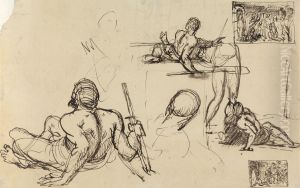 Figure Studies of a Man Rising From the Ground by Benjamin Haydon