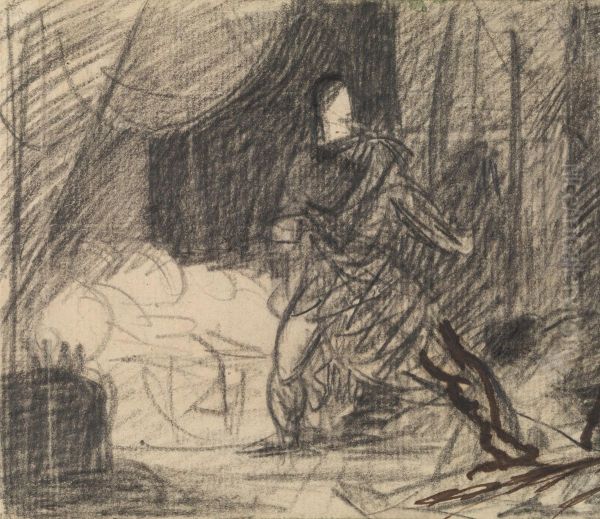 The Murder of Duncan - Macbeth with the Body (and Lady Macbeth Approaching) - view 1