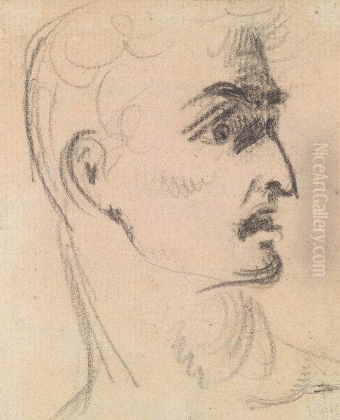 Study of a Man's Facial Expression - view 1