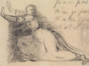 Study of a Woman Pleading on Her Knees