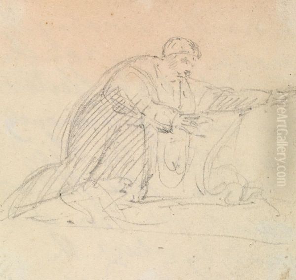 Study of a Man on His Knees - view 1