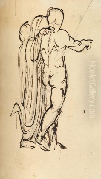 Study of a Group of Standing Figures - view 1