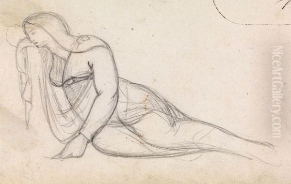 Study of a Woman in a Partial Recline - view 1