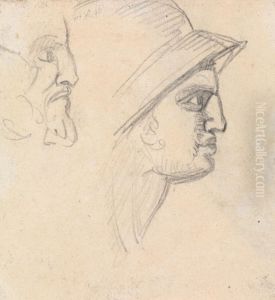 Study of Male Heads by Benjamin Haydon