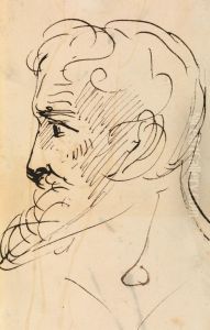 Portrait Study, of a Man's Profile by Benjamin Haydon