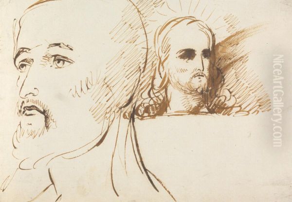 Studies of the Face of Jesus - view 1