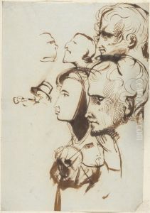 Study of Faces by Benjamin Haydon