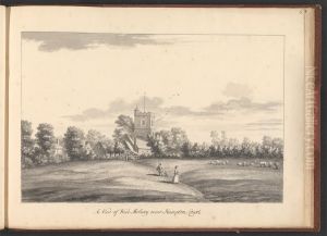 A Volume of ten drawings of Hampton Court taken by the life - A View of West Molesey near Hampton Court by Bernard Lens III