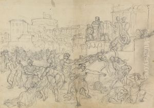 Sketch of Goths Entering Rome, from Shakespeare's Play, Titus Andronicus