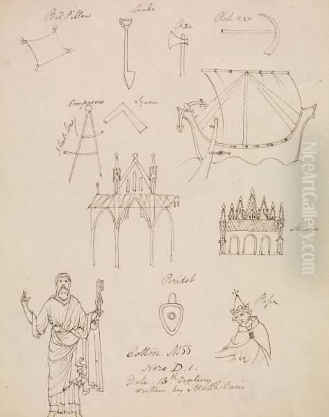 Studies from Cotton MSS Nero - view 1