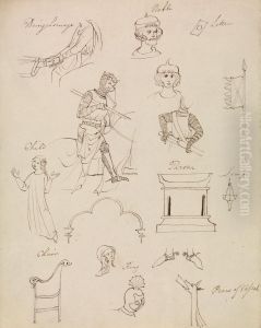 figure Studies for Medieval Noble Life by Robert Smirke