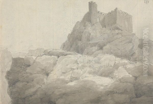 The Castle Inhabited by Petrarch, Vaucluse - view 1