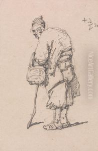 Old Man Leaning on a Stick Old Man Leaning on a Stick