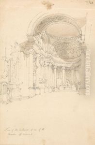 View of the Interior of One of the Churches in Ancona by Robert Smirke
