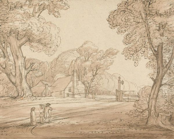 Road Scene in Windsor Forest - view 1