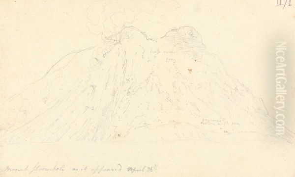 Mount Stromboli As It Appeared April 26th 1803 - view 1