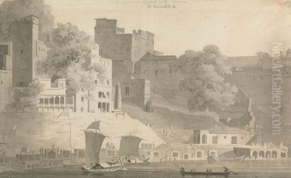 Bramha and Nursingdara Ghat, Varanasi - view 1