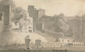 Bramha and Nursingdara Ghat, Varanasi by William Daniell RA