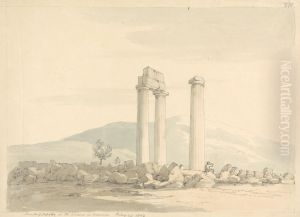 Remains of the Temple of Jupiter in the Plains of Nemea, Greece