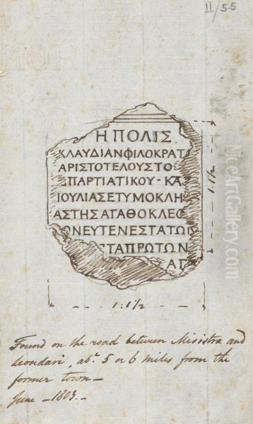 Ancient Greek Inscriptions, Found on the Road Between Mystras and Leontari - view 1