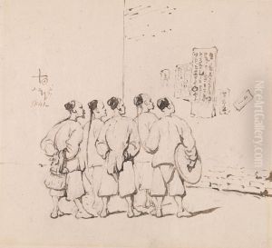 Chinese Coolies reading a Proclamation