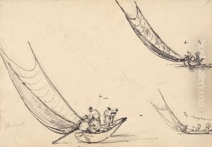 Indian Fishing Boats by George Chinnery