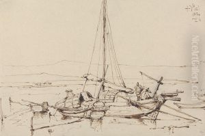 Chinese Boats, 1834 by George Chinnery
