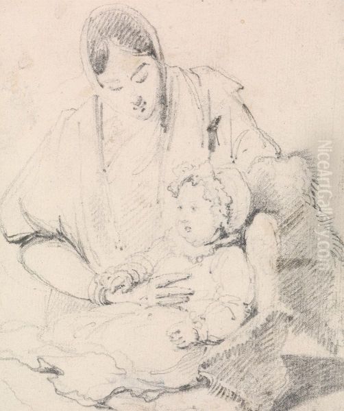 Young Indian Nurse with English Child - view 1