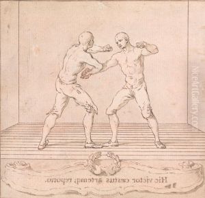 Two Prize Fighters by Hubert-Francois Gravelot
