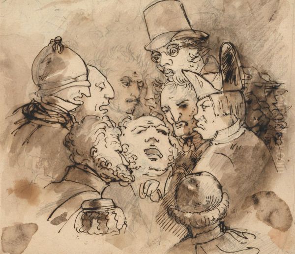Group of Caricature Heads - view 1