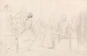 An Evening Party by Sir John Everett Millais