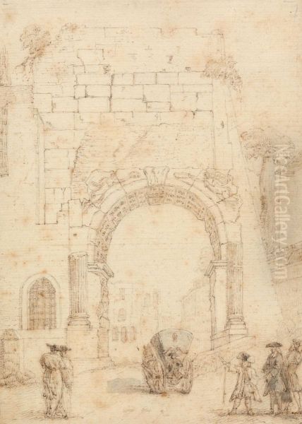 The Arch of Titus from the Forum, Rome - view 1