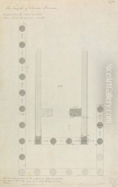Architectural Drawing of the Temple of Sunias Minerva - view 1
