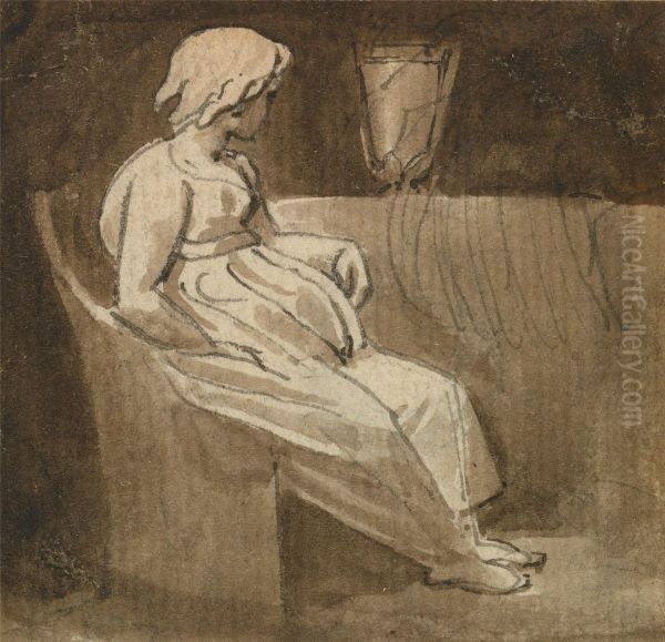Seated Girl by an Urn - view 1