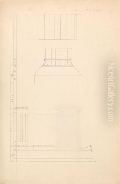 Architectural Drawing of a Temple - view 1