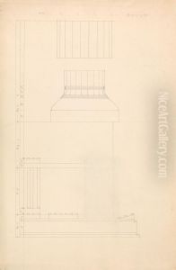 Architectural Drawing of a Temple by Robert Smirke