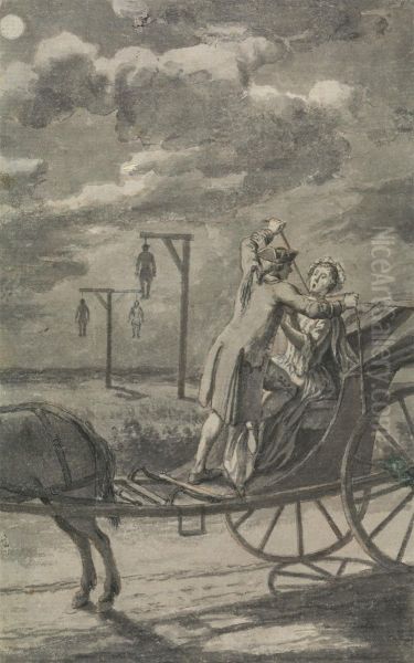 Murder in the Carriage (Probably a Design for The Tyburn Chronicle) - view 1