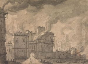 Newgate Prison, the Fire of London by Thomas Wijck