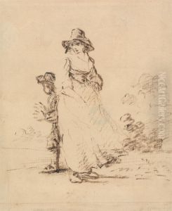 A Country Boy and Girl by Henry Bunbury