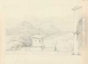 A View of Mountains From a Balcony by Robert Smirke